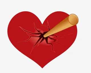 矢量红心桃心破碎的心免抠