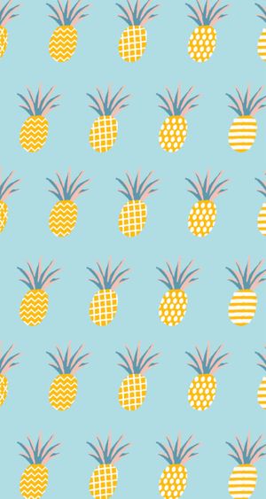 手绘卡通黄色菠萝免抠