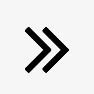 向右的双尖括号符号图标免抠标签元素