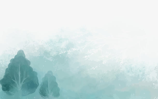 矢量水墨背景花纹免抠
