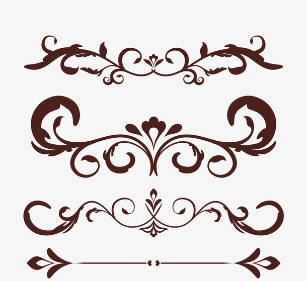 欧式花纹巴洛克装饰图案免抠