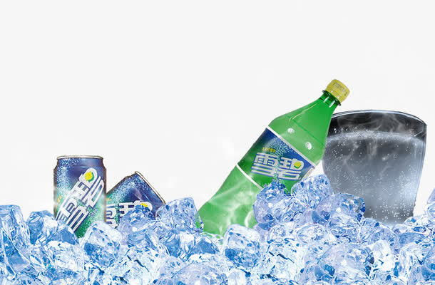 产品实物雪碧饮料免抠