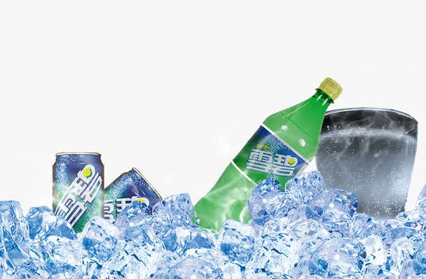 产品实物雪碧饮料免抠