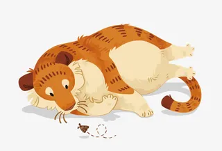 矢量发福的老虎免抠