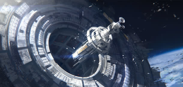 宇宙空间站星际飞船免抠
