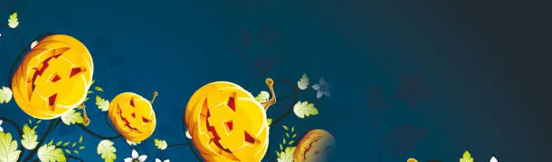 万圣节鬼节南瓜灯背景banner
