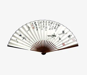 古督古色的扇子免抠