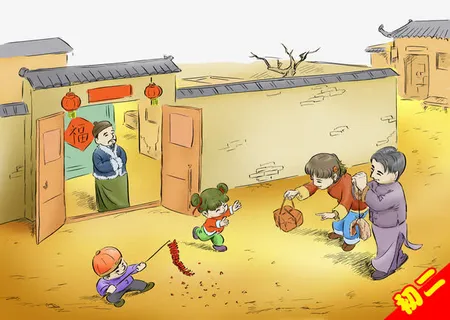 拜年放鞭炮免抠