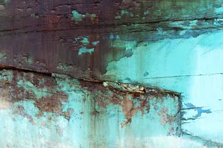 蓝色掉漆木板背景