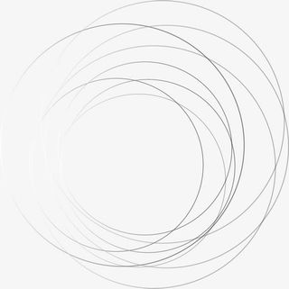 黑色线条圆圈免抠