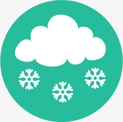 扁平化图标下雪符号免抠