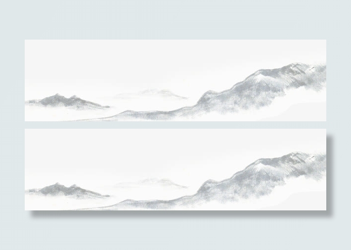 中国水墨山水免抠