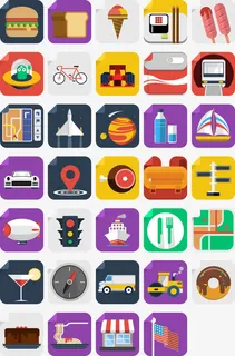 扁平化图标设计免抠