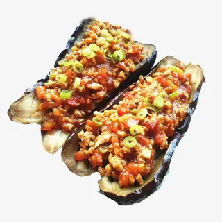 烤肉末茄子免抠