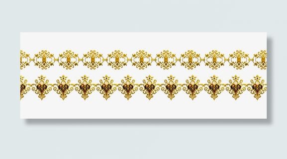 矢量金色花边免抠