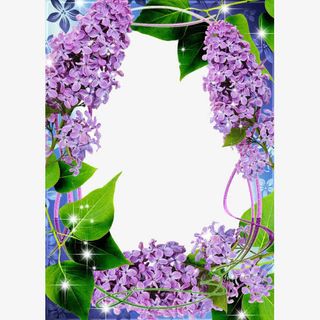 手绘浪漫唯美紫丁香边框免抠免抠