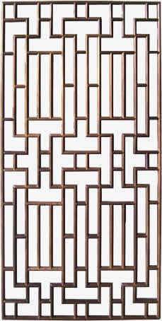 棕色古风屏风免抠