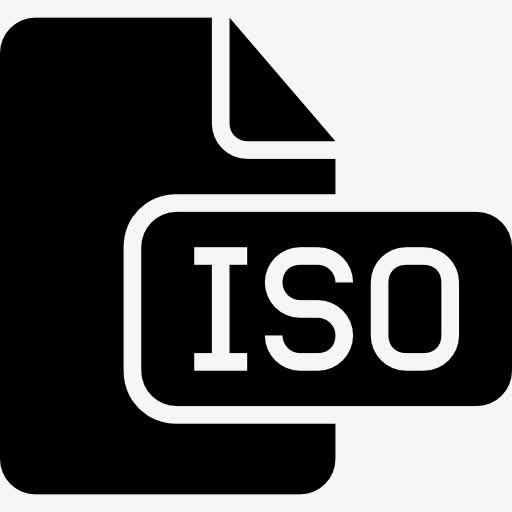 ISO文件类型的黑色固体界面符号图标免抠
