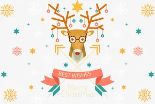 可爱雪鹿头像封面免抠