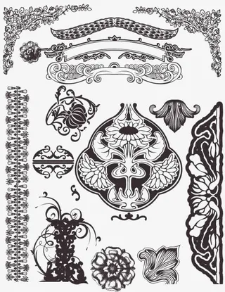 中式花纹边框合集免抠