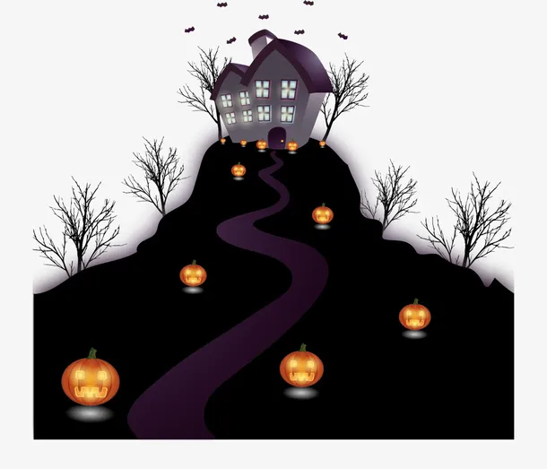 万圣节城堡免抠