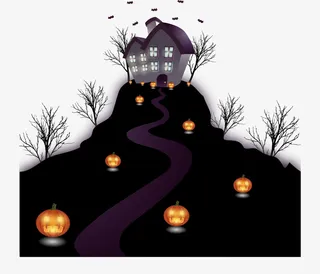 万圣节城堡免抠