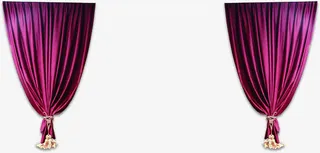 紫色窗帘七夕情人节免抠