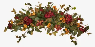 绿叶红花png素材免抠