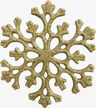 金色雪花免抠