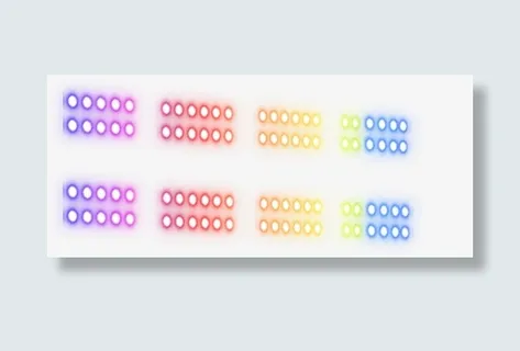 多彩聚光灯洗墙灯照明灯led灯光效免抠