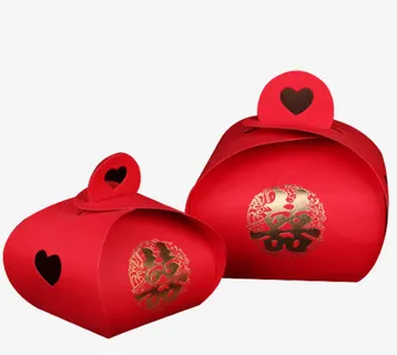 回礼盒包装喜袋纸免抠