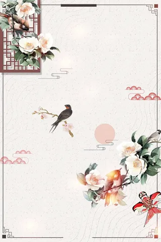 简约小清新春天卡通海报高清