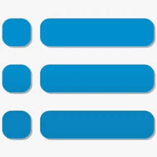 听着列表项目蓝色图标免抠