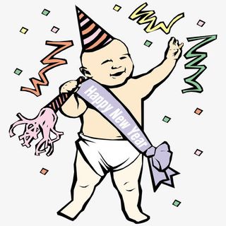 新年快乐元素装饰素材矢量免抠