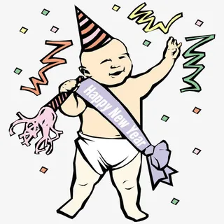 新年快乐元素装饰素材矢量免抠