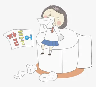 擦鼻涕的女孩免抠