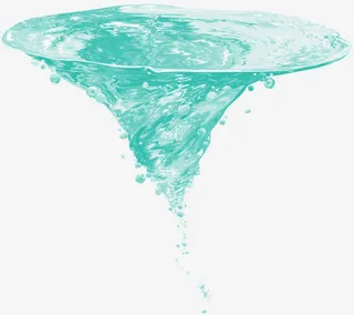 绿色旋涡水元素免抠