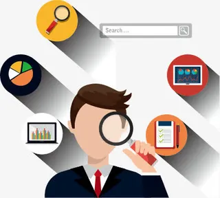 卡通商务广告矢量素材,免抠