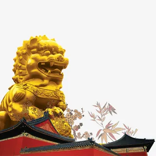 中国风狮子免抠