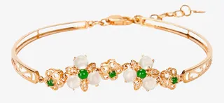 金三叶草形时尚手链免抠