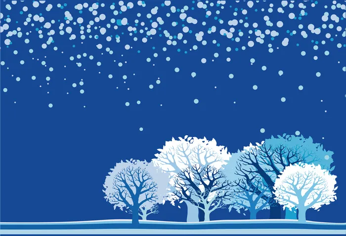 雪夜森林冬季海报背景素材高清