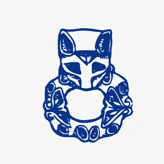 青花 花纹 古典纹样 蓝色 云免抠