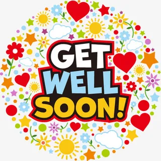 可爱手绘早日康复矢量图免抠