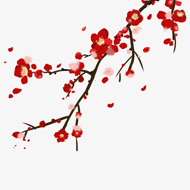 梅花元素水磨免抠