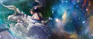 创意星空十二星座金牛座banner背景高清