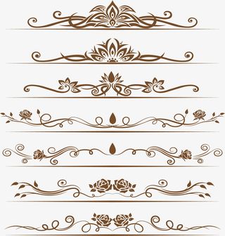 复古风欧式花藤边框免抠