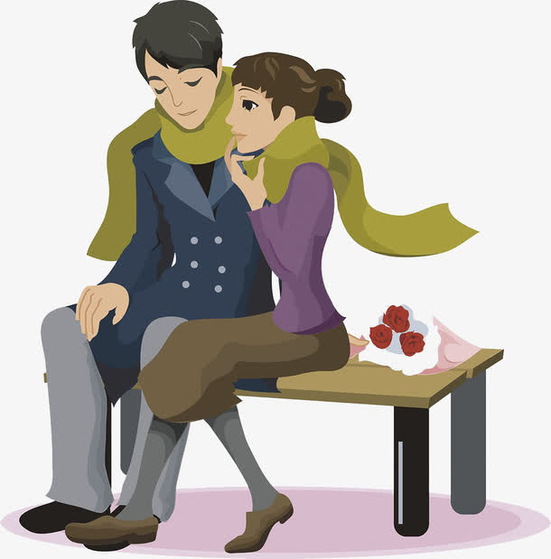 坐在椅子上的男女免抠