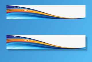 蓝黄色手绘光效装饰免抠