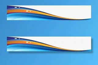 蓝黄色手绘光效装饰免抠