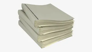 一摞灰色办公室文件文件夹免抠